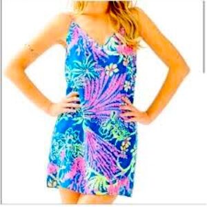 Lilly Pulitzer silk floral dress - size medium